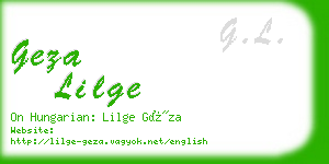 geza lilge business card